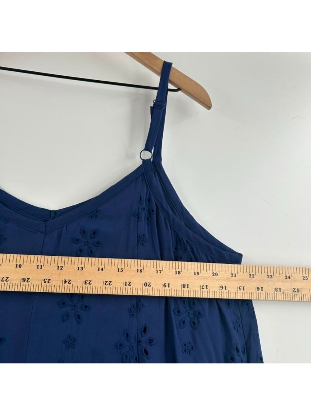 Torrid Maxi Challis Trapeze Dress Women's Size 2 Medieval Blue Embroidered NWT - Picture 8 of 16